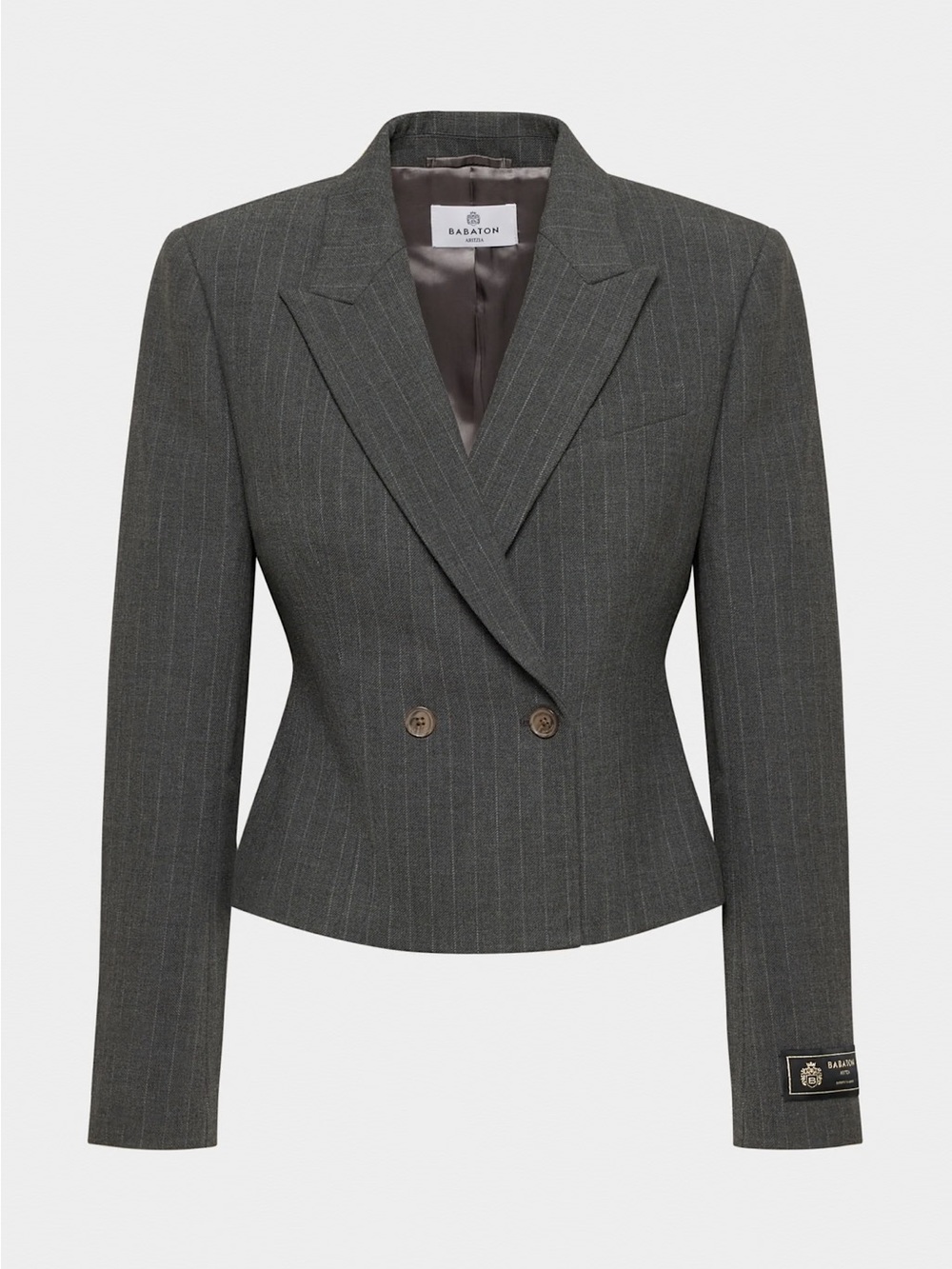NWT $228 Aritzia Charcoal Dark Gray Ratio Double-Breasted Waist Defined Blazer